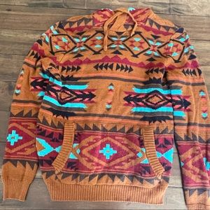 American Eagle Seriously Soft Aztec Sweater Hoodie